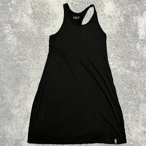 Smartwool Dress Womens Medium Merino Wool Blend Sport Tank Dress Black - Picture 1 of 7